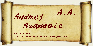Andrej Asanović vizit kartica